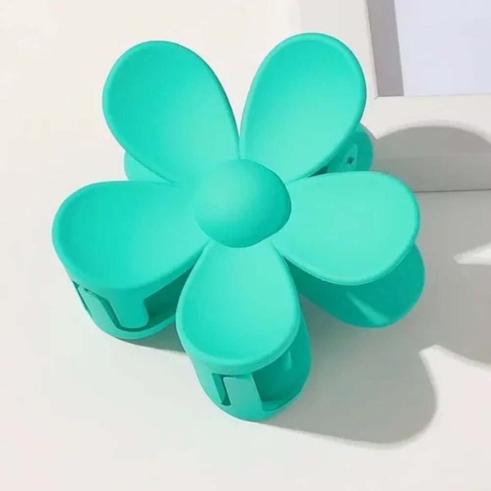 Turquoise Flower Clip